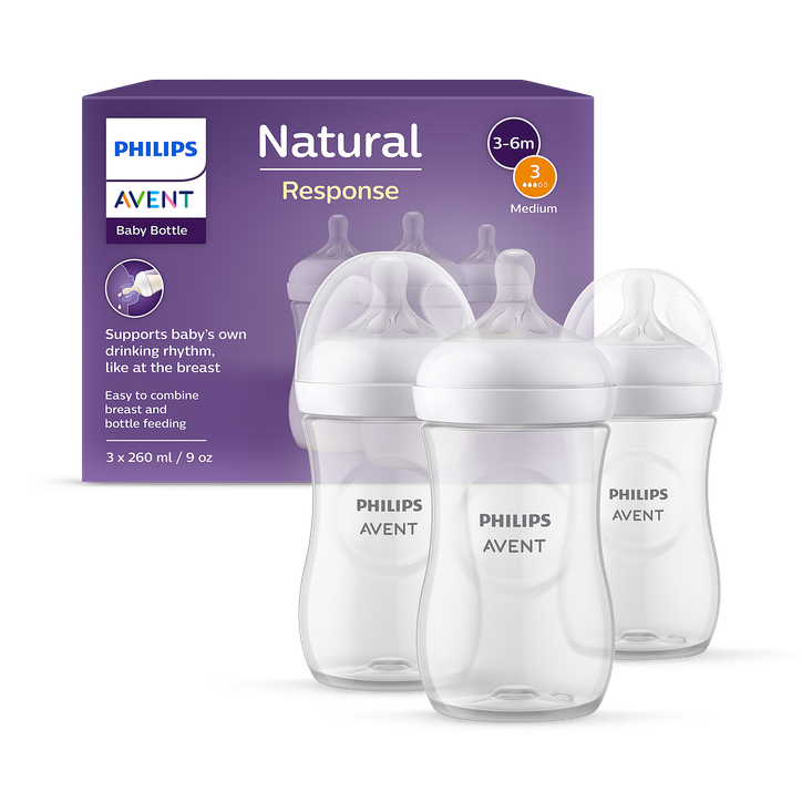 Philips Avent Natural Response Bottles, 3 Pack