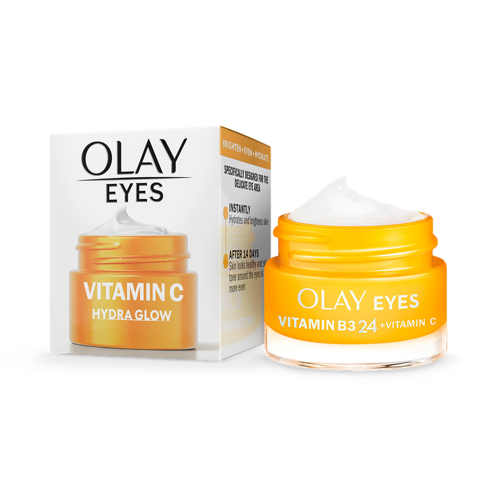 Olay Vitamin B3 24 + Vitamin C Eye Cream For Visibly Brighter Skin, 15ml