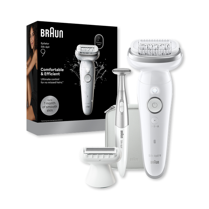 Braun Silk·épil 9, Wet & Dry Epilator, Lasting Smooth Skin, 9-241, Silver