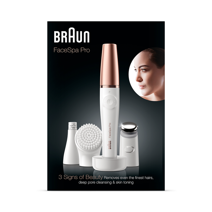 Braun FaceSpa Face Epilator, Hair Removal FS1000- White/Bronze