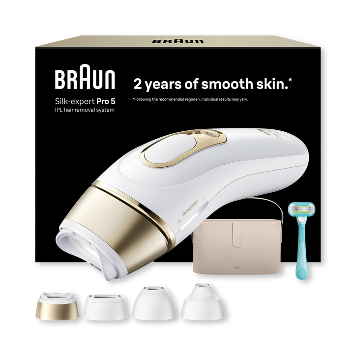 Braun IPL Silk·expert Pro 5, At Home Hair Removal, 4 Attachment Heads, PL5441