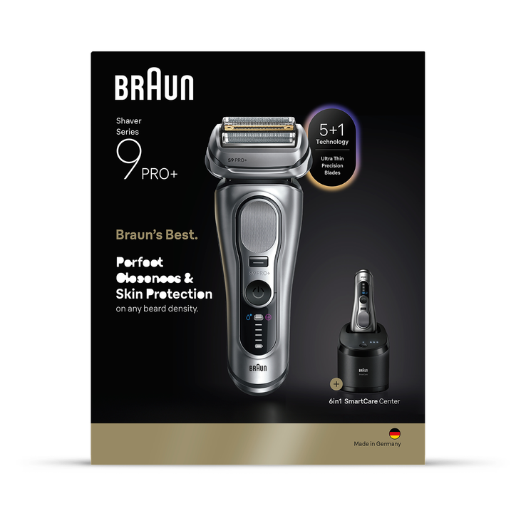 Braun Series 9 PRO+ Electric Shaver, Pro SensoAdapt, SmartCare Center, 9667CC, Silver