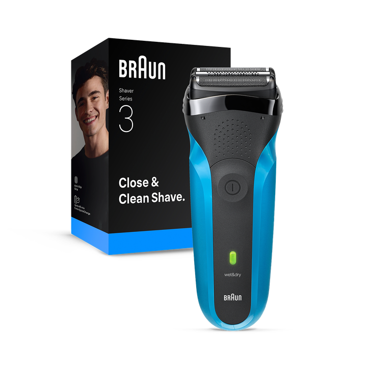 Braun Series 3 Electric Shaver, Wet & Dry, 310S, Blue