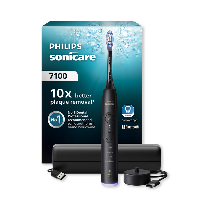 Philips 7100 Series Toothbrush Black with Charging Case