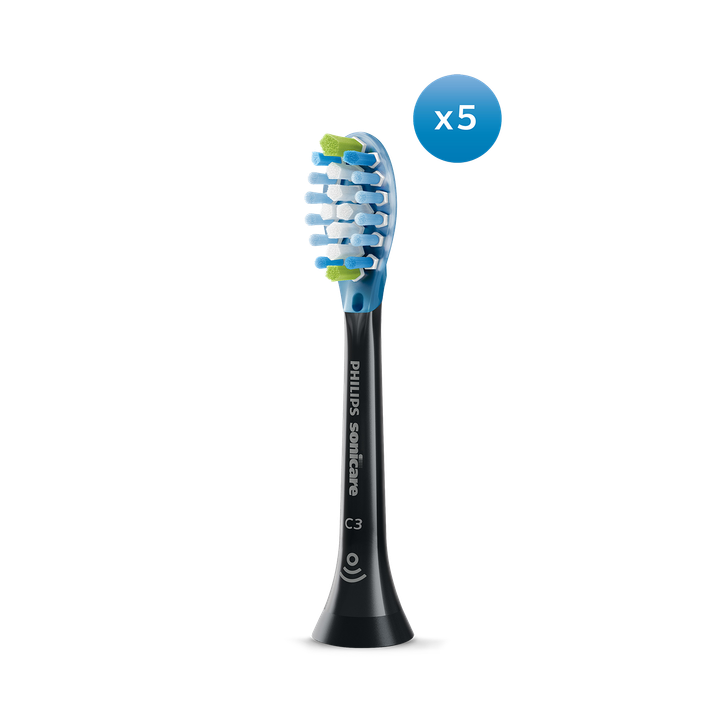 Philips Sonicare C3 Premium Plaque Defence 5 Standard Black Brush Heads
