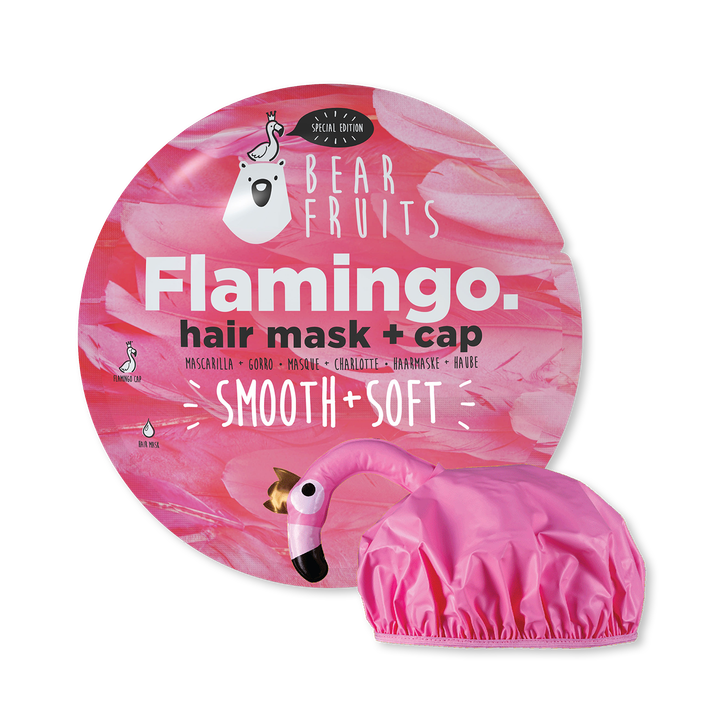 Bear Fruits Flamingo Smooth Soft Hair Mask & Hair Cap