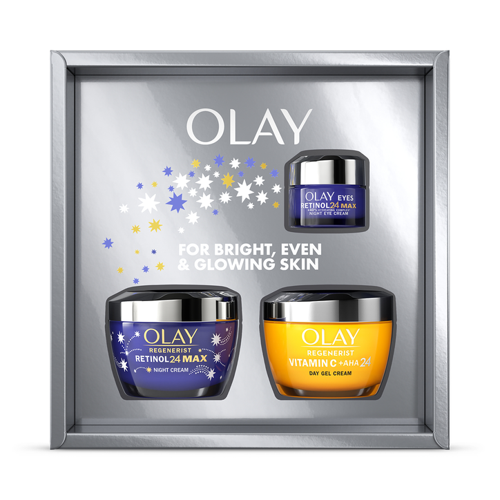 Olay Giftset Vit C+AHA24, Retinol24 Max Face Cream + Eye Cream
