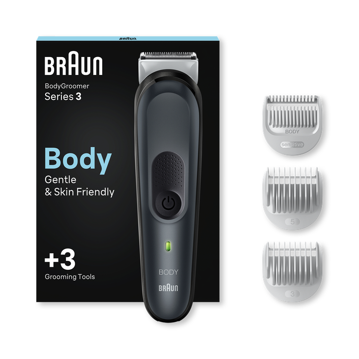 Braun Body Groomer Series 3 3350, Body Groomer For Men, Gentle Full-Body Manscaping