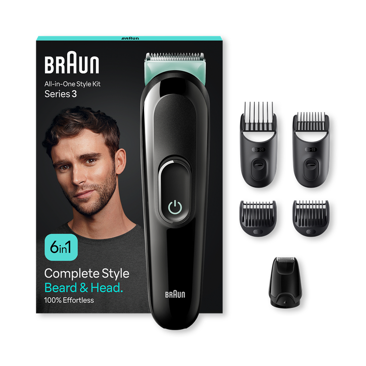 Braun All-In-One Style Kit Series 3 MGK3421, 6-in1 Kit For Beard, Hair & More