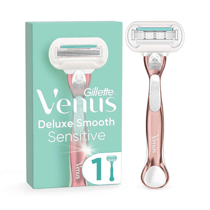Venus Deluxe Smooth Sensitive RoseGold Razor - 1 Blade
