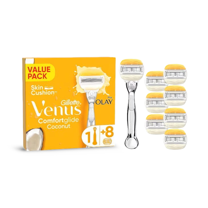 Venus ComfortGlide Coconut with Olay Platinum Handle + 8 Blades