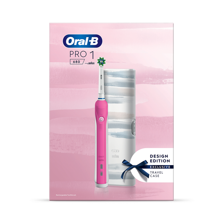 Oral-B Pro Series 1 680 Pink Electric Toothbrush, Designed By Braun
