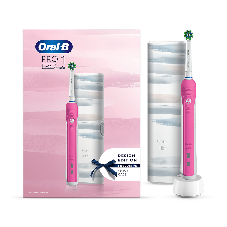 Oral-B Pro Series 1 680 Pink Electric Toothbrush, Designed By