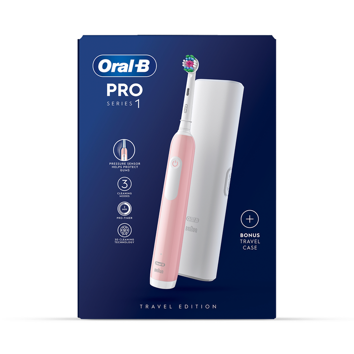 Oral-B Pro Series 1 Pink Electric Toothbrush, Designed By Braun