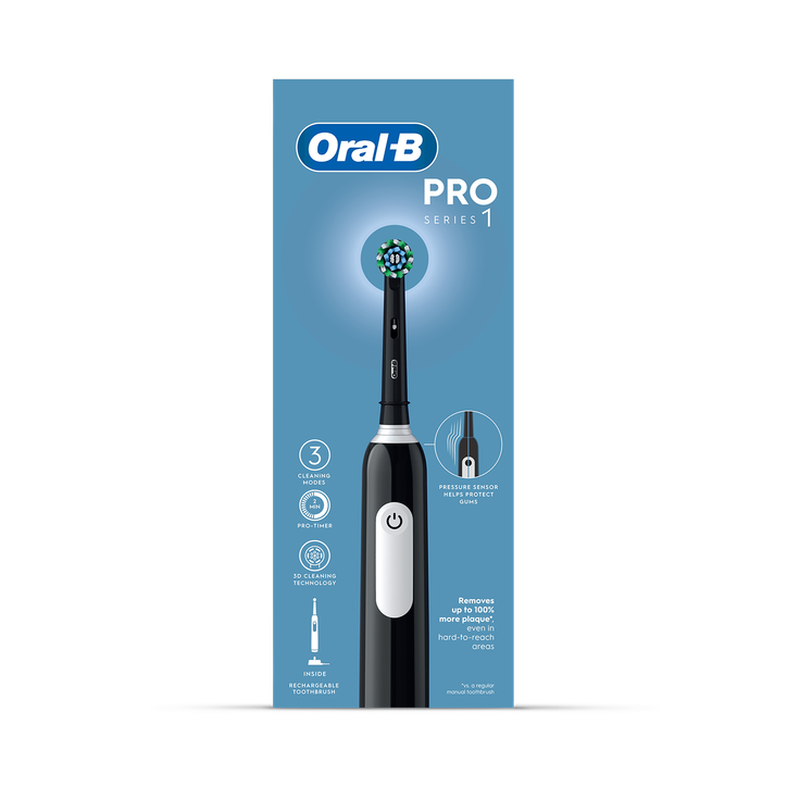 Oral-B Pro Series 1 Black Electric Toothbrush, Designed By Braun