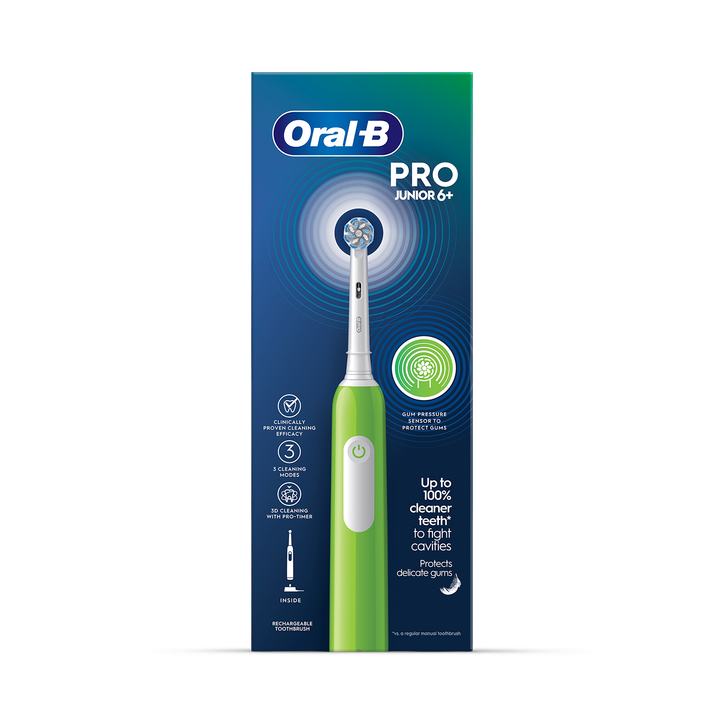 Oral-B Pro Junior Green Electric Toothbrush,  For Ages 6+