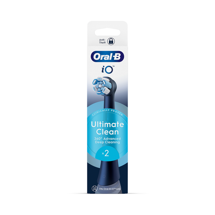 Oral-B iO Series Ultimate Clean Black, Original Brush Heads, CrissCross Bristles, 2