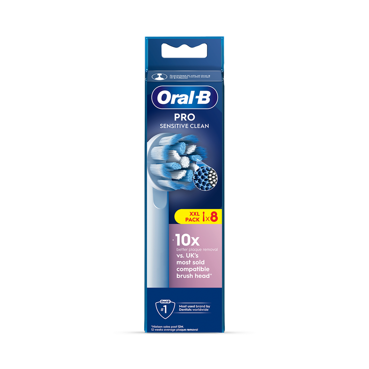 Oral-B Pro Sensitive Clean Toothbrush Heads with X Filament, 8 Counts