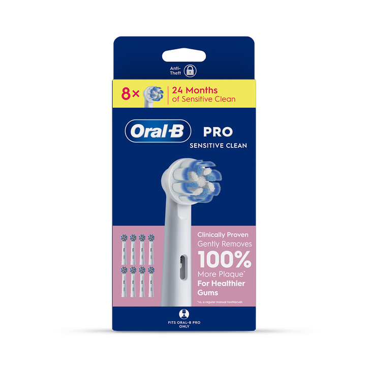 Oral-B Pro Sensitive Clean Toothbrush Heads, 8 Counts