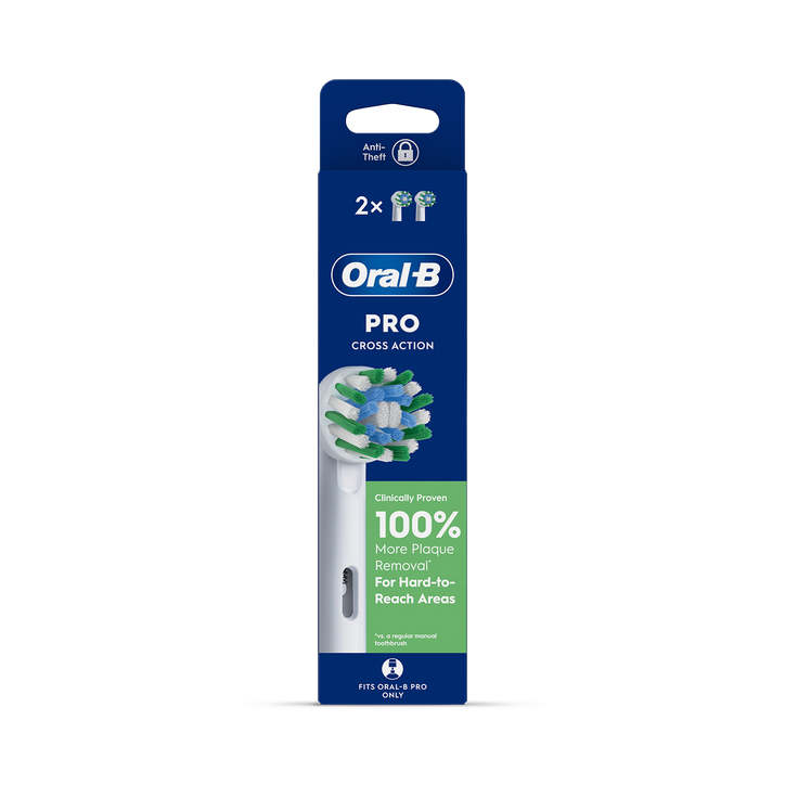 Oral-B Pro Cross Action Toothbrush Heads, 2 Counts