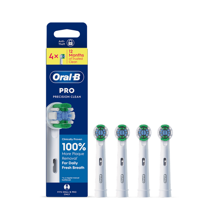 Oral-B Pro Precision Clean Toothbrush Heads, 4 Counts