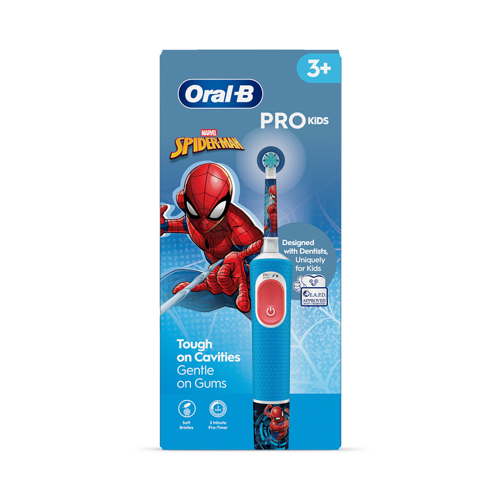 Oral-B Pro Kids Spider-Man Electric Toothbrush Designed By Braun