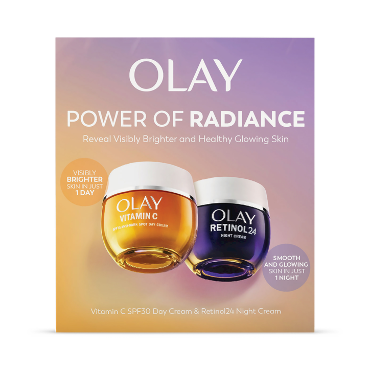 Olay Radiance Renewal Giftset: Vitamin C SPF30 Day Cream + Retinol 24 Night Cream 50ml