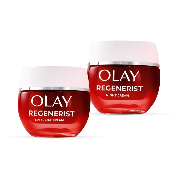 Olay Regenerist Skincare Gift Set: Regenerist SPF30 Day Cream 50ml & Night Cream 50ml