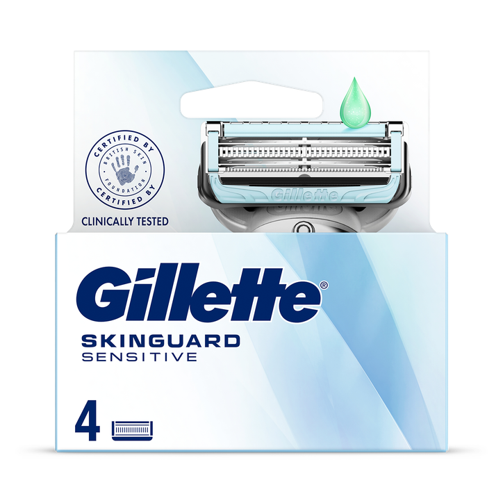 Gillette SkinGuard Sensitive Razor Blade Refills for Men,  4 Blades