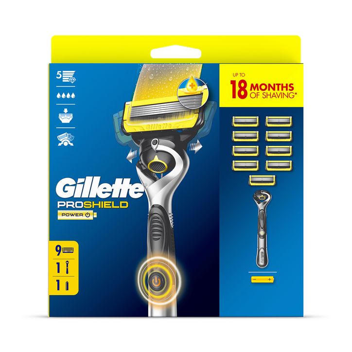 Gillette ProShield Power Razor For Men, 1 Gillette Razor,