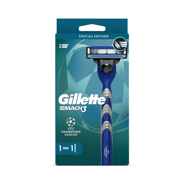 Gillette Mach3 Razor For Men, 1 Gillette Razor, 1 Razor Blade Refill