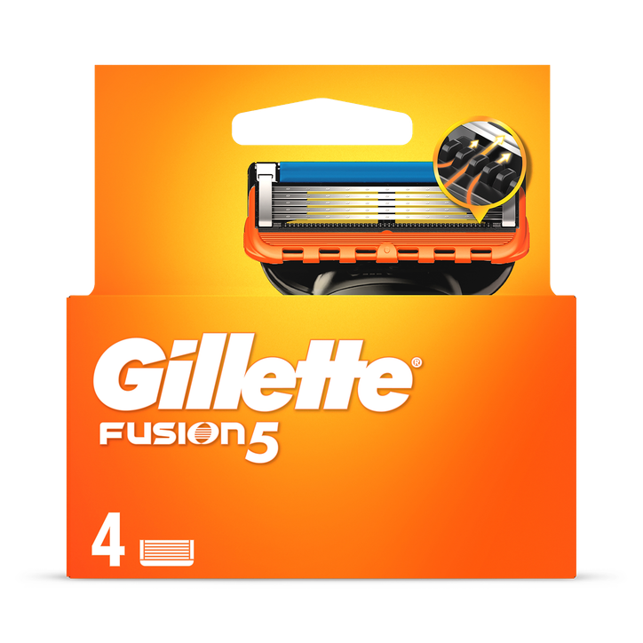 Gillette Fusion5 Razor Refills For Men, 4 Razor Blade Refills