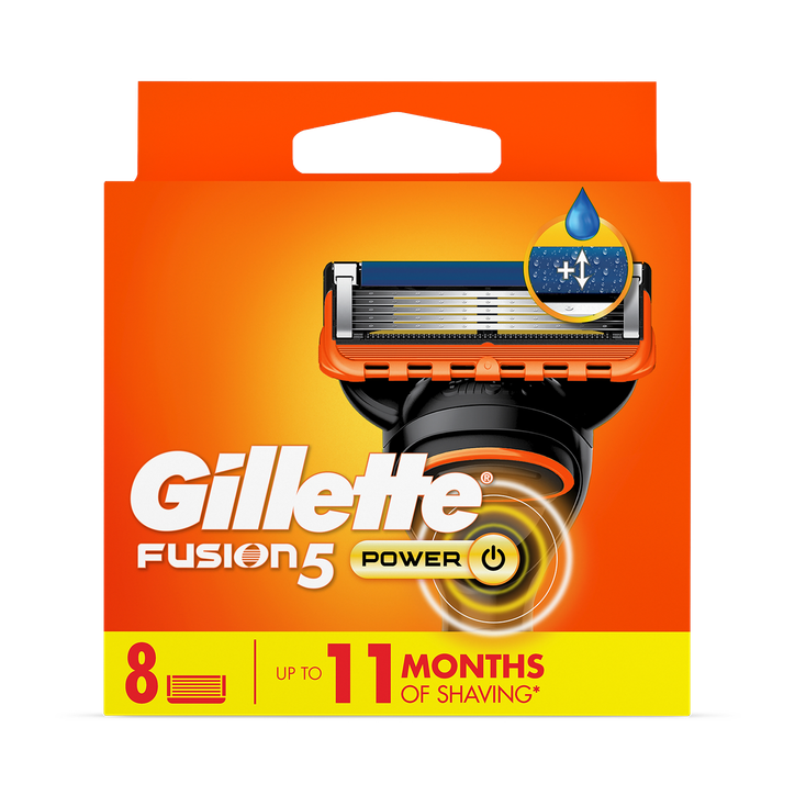 Gillette Fusion5 Power Razor Refill for Men, Gillette 8 Razor Blade Refill