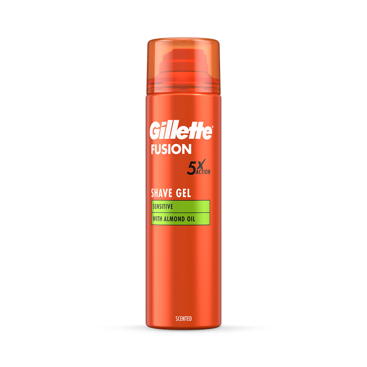 Gillette Fusion Shave Gel with Almond Oil, For Sensitive Skin, 200ml