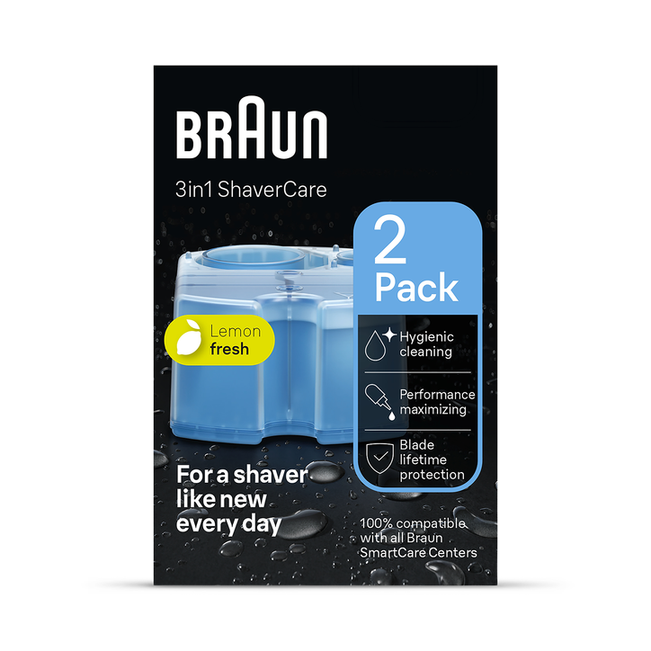 Braun 3in1 ShaverCare SmartCare Center Refill Cartridges, Hygienic Cleaning, 2 Pack
