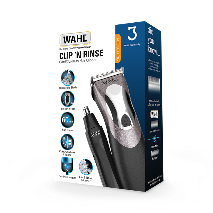 Wahl 9639-617 Clipper & Trimmer Kit Clip N Rinse