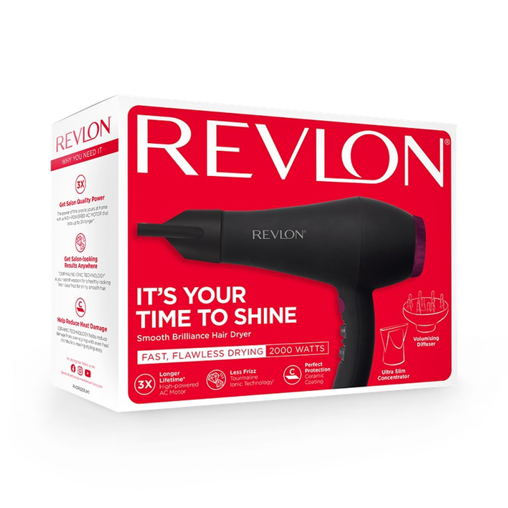 Revlon Perfect Heat 2000W Smooth Brilliance AC Motor Hair Dryer