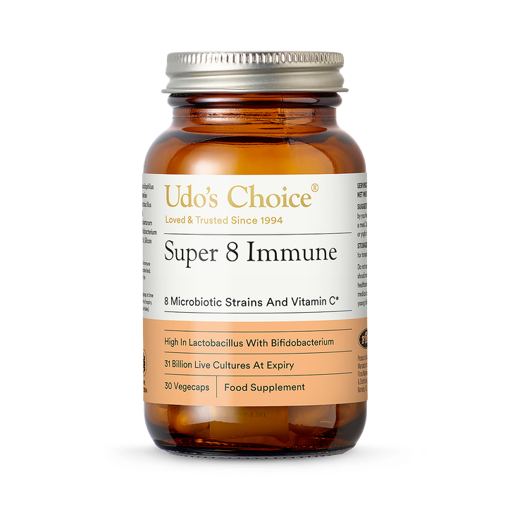 Udo's Choice Super 8 Immune - 8 Probiotic Strains + Vit C - 30's