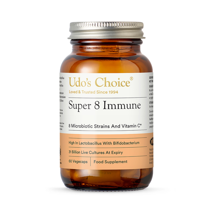 Udo's Choice Super 8 Immune - 8 Probiotic Strains + Vit C - 60's