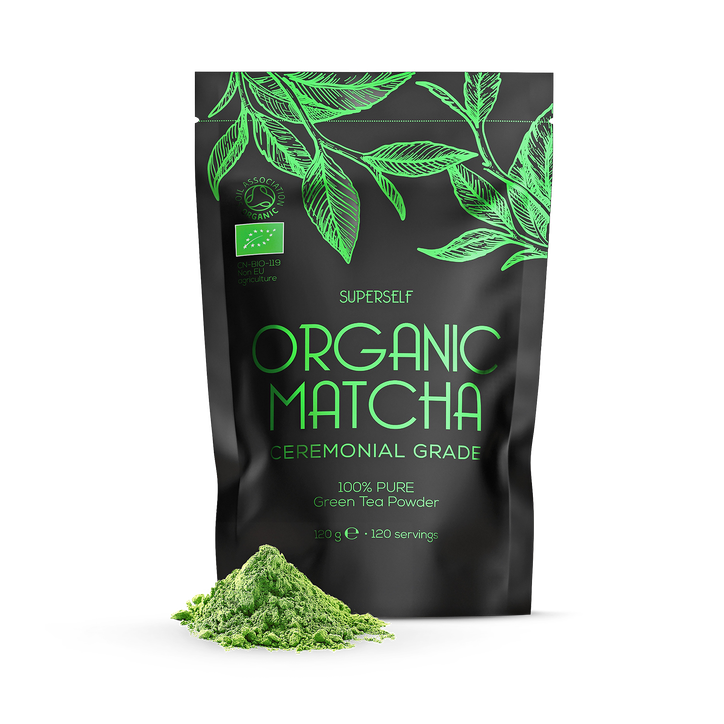 SuperSelf Organic Matcha Green Tea Powder Ceremonial Grade 120g