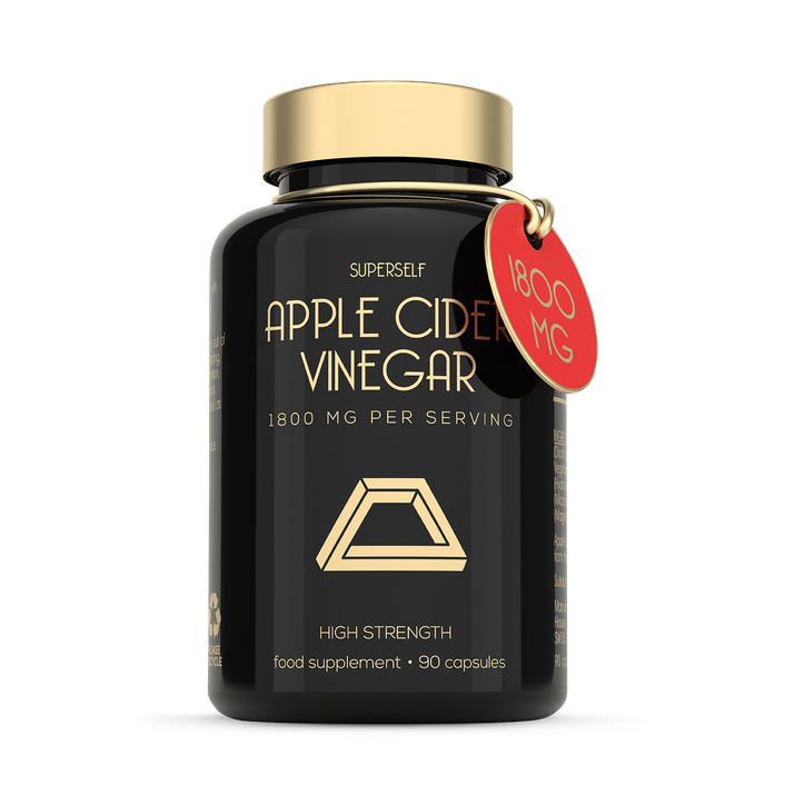 SuperSelf Apple Cider Vinegar with Mother Raw 1800mg 90 Capsules