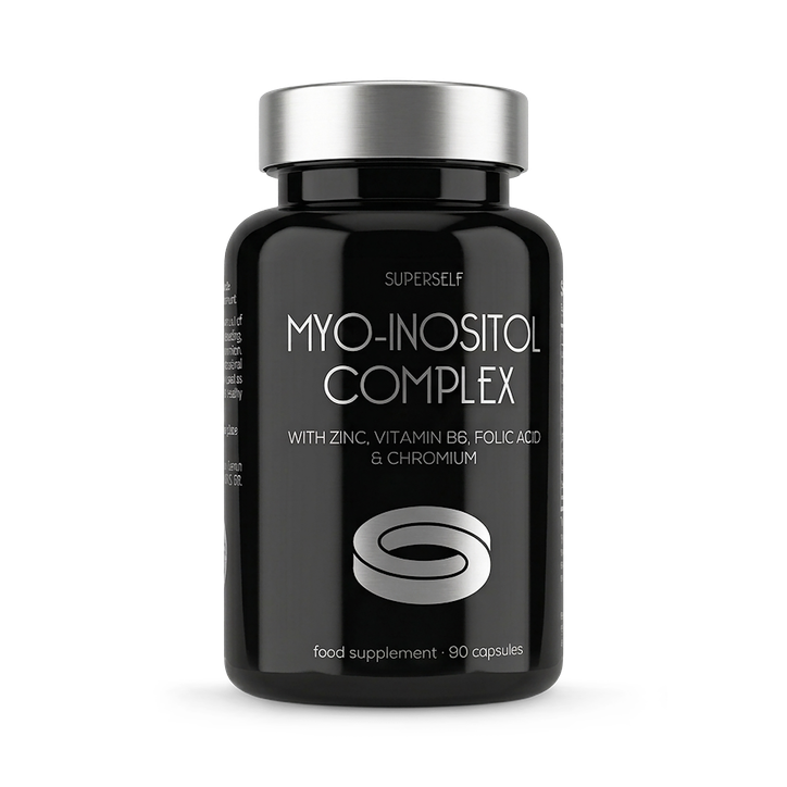 SuperSelf Myo-Inositol Complex 2000mg with Zinc, Folic Acid, Vitamin B6 & Chromium 90 Vegan Capsules