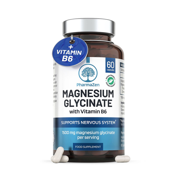 PharmaZen Magnesium Glycinate with Vitamin B6 60 Capsules