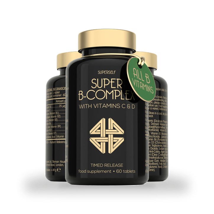 SuperSelf Vitamin B Complex with Vitamins D & C 60 Tablets High Strength