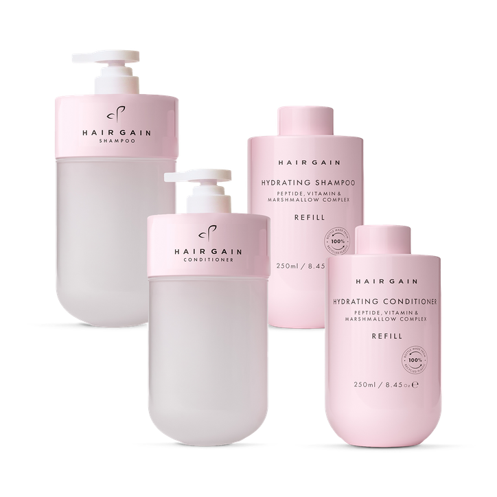 Hair Gain Shampoo & Conditioner Starter Kit Bundle