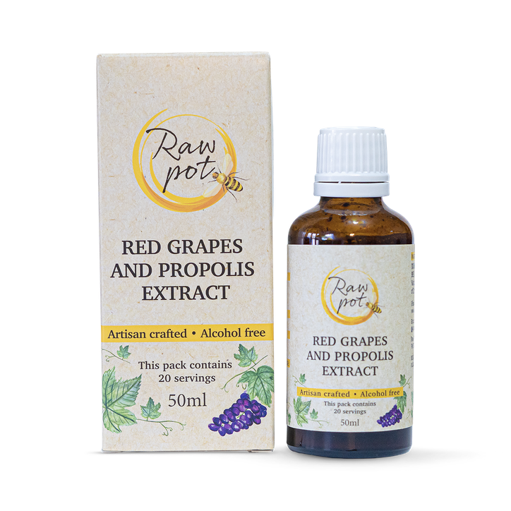 Raw Pot Red Grapes and Propolis Extract