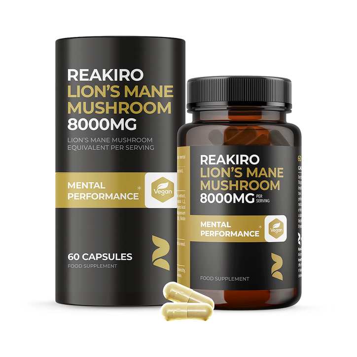 Reakiro Lion's Mane Mushroom 8000 mg 60 Capsules