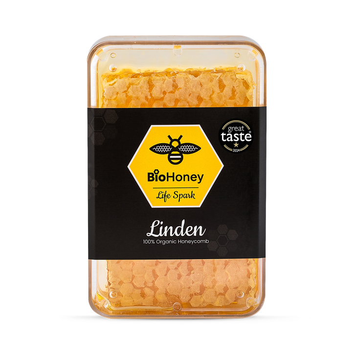 BioHoney Organic Raw Honeycomb Linden 200g