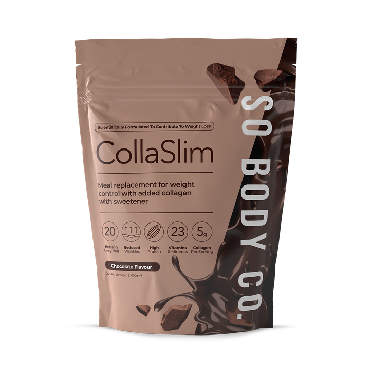 So Body Co CollaSlim Meal Replacement Shake with Added Marine Collagen Chocolate 40g X 20 Meals