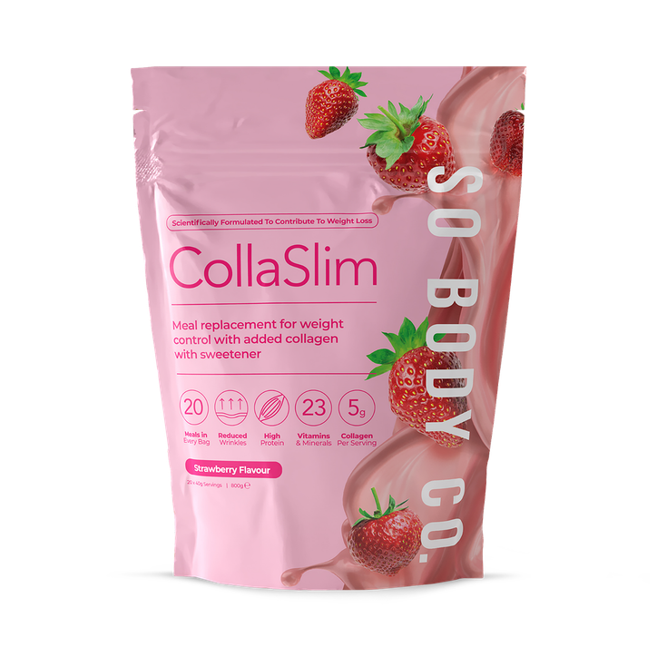So Body Co CollaSlim Meal Replacement Shake with Added Marine Collagen Strawberry 40g X 20 Meals